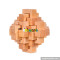 Wholesale most popular children wooden 3d puzzle cube toy W11C038