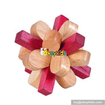 Wholesale traditional wooden cross cube play toy for young man W11C043