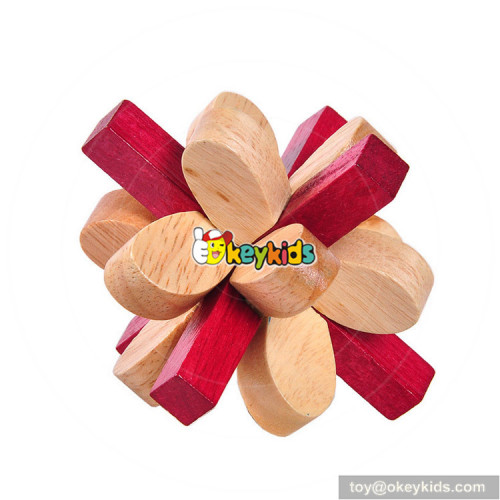 Wholesale traditional wooden cross cube play toy for young man W11C043