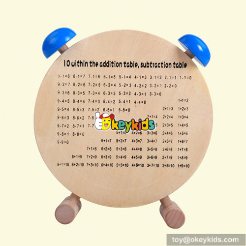 wholesale number and time wooden puzzle alarm clock for sale W14K006