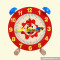most popular toddlers wooden puzzle clock for sale W14K008