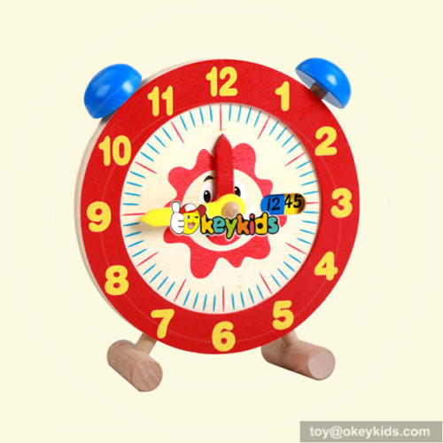 wholesale best sale early teaching wooden toy clock W14K010