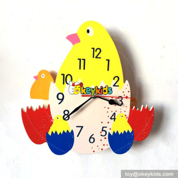 customize cartoon style wooden wall room clock W14K032