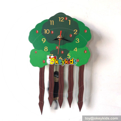 hot sale early learning wooden classic wall clock for baby W14K033