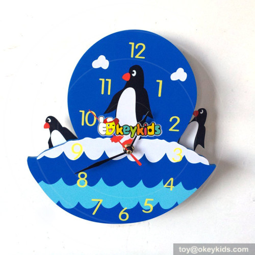 wonderful store decoration wooden baby wall clock for sale W14K036