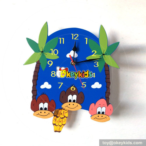 lovely style as decoration baby's bedroom wooden strawberry wall clock W14K038