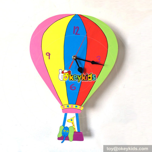 fashion popular hot air balloon wooden modern clock for sale W14K041