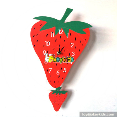 beautiful fashion wooden kids butterfly wall clock for in living room W14K044