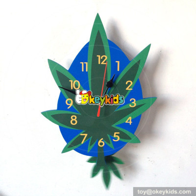 creative customized wooden NO SMOKING warning wall clock for in public area W14K045