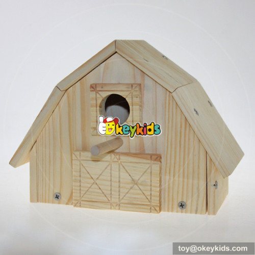 high quality natural outdoor hanging wooden bird house W06F012