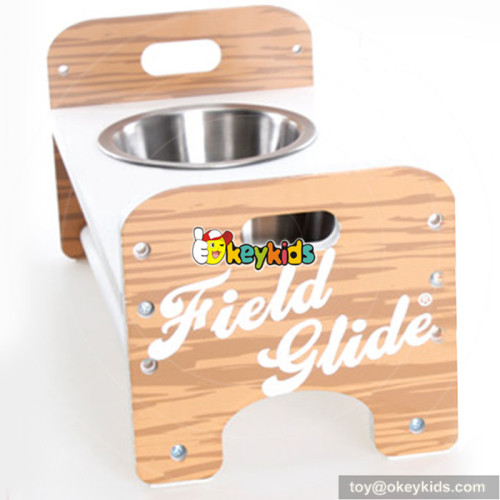 top fashion wooden lovely pet food bowl for sale W06F013