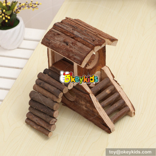 funny homes nature wooden hamster house for animal W06F018