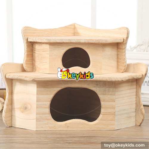 funny pet activity room nature wooden hamster cage W06F030