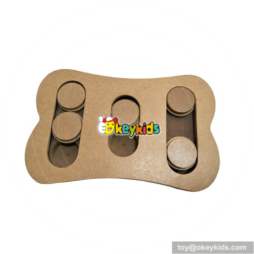 Specially designed interactive seek wooden dog puzzle toys W06F034