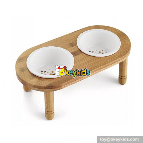 elegant style wooden pet feeder for sale W06F053