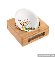 lovely style wooden automatic pet feeder for animals use W06F057