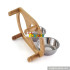 New hottest unique wooden dog feeder with 2 bowls W06F060