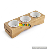 New hottest pet feeder water food wooden cat food bowls W06F062