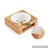 New hottest pet feeder water food wooden cat food bowls W06F062