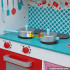 Modern wooden play kitchen with refrigerator W10C205