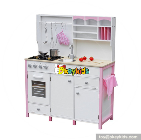 Wholesale Hottest Sale Girls Pretend Play Toys Wooden Pink Toy Kitchen W10c281 Okeykids Wooden Toys