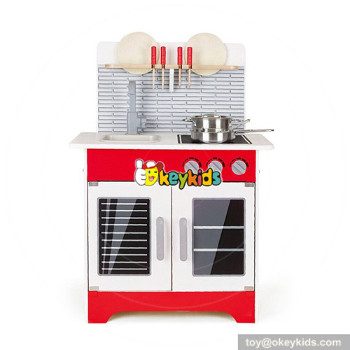 Wholesale wonderful cooking play set wooden small kitchen toy for children W10C341
