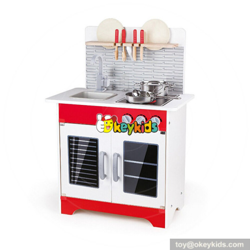 Wholesale wonderful cooking play set wooden small kitchen toy for children W10C341