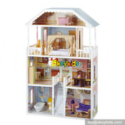 Okeykids Luxurious doll furniture toy wooden girls dollhouse for kids W06A218