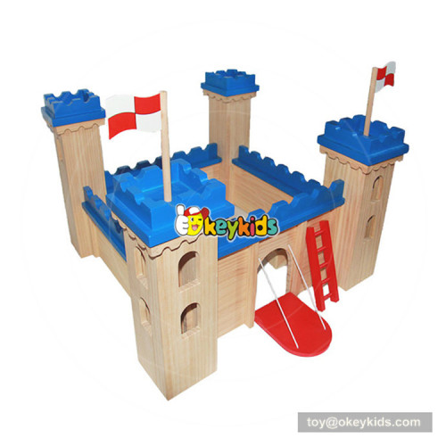 Okeykids New hottest children creative buildings wooden toy castle for kids W06A257