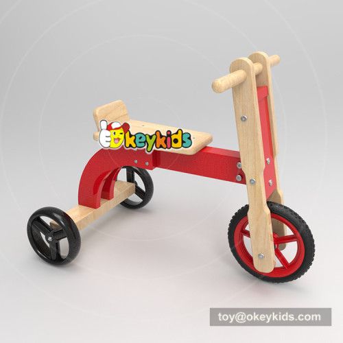 New design ride on toys wooden kids walker with three wheels W16A030