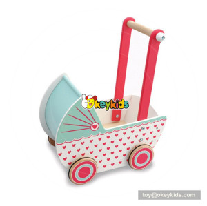 okeykids educational toys wooden push cart for baby W16E081