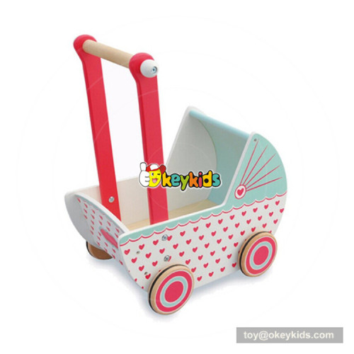 okeykids educational toys wooden push cart for baby W16E081