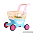 okeykids new hottest  pretend play wooden baby shopping cart toy with food W16E088