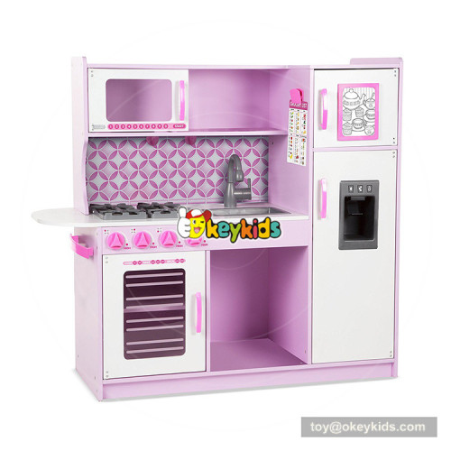 Okeykids  pink wooden kitchen set toy for toddlers EQ training W10C364