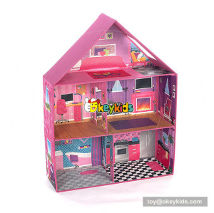 Okeykids Popular wooden barbie dream house toys for toddler W06A265
