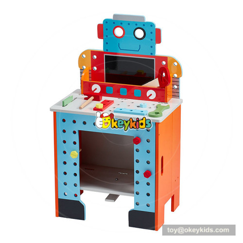 Wholesale robot shape tool platform wooden educational toys for kids W03D093