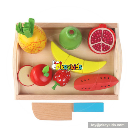 Delicate wooden cutting fruit toy benefits to baby's hand-eye coordination W10B199
