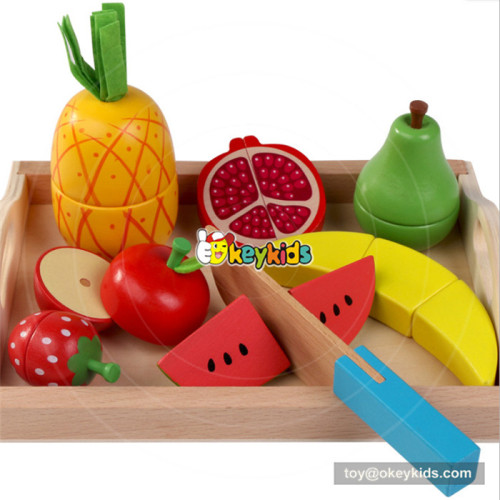 Delicate wooden cutting fruit toy benefits to baby's hand-eye coordination W10B199