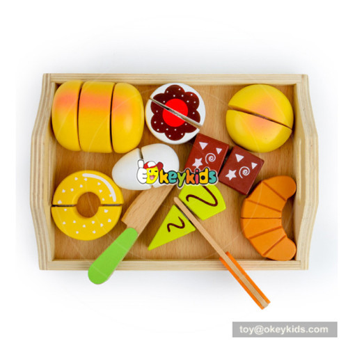 Wooden cake cutting toy for tollders W10B211