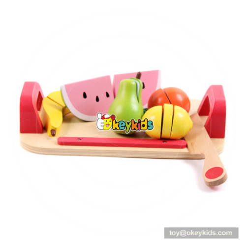 Funny wooden children toy fruit and veg for pretend play W10B215