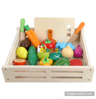 New arrival pretend cutting wooden toy fruit and veg for children W10B224