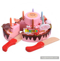 DIY wooden toy birthday cake for kids pretend play W10B229