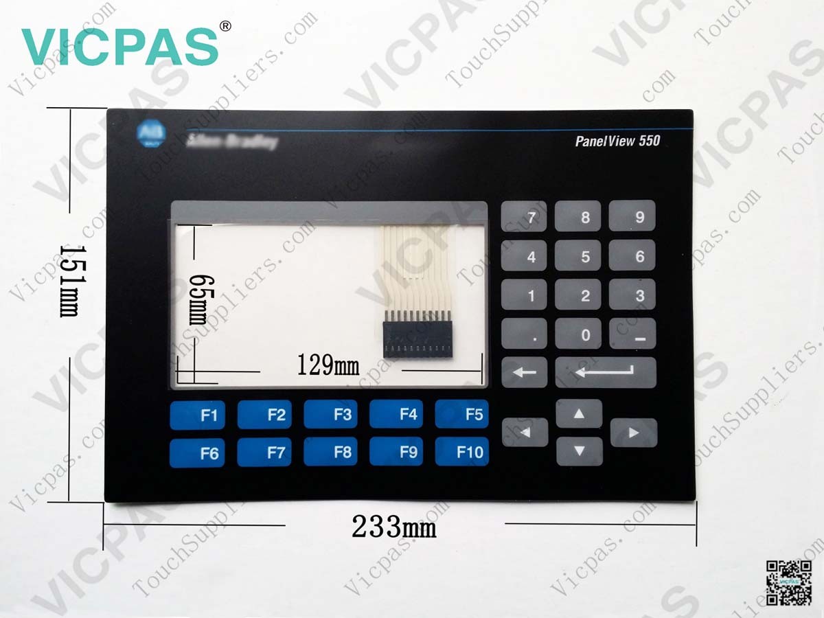 Touch panel screen and membrane keyboard keypad for PanelView Standard 550 Monochrome Terminals
