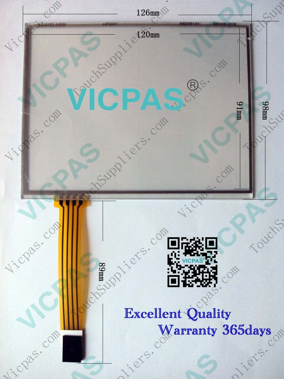 Italy! Touchscreen and front overlay for Uniop Etop05-0045 of vicpas touch