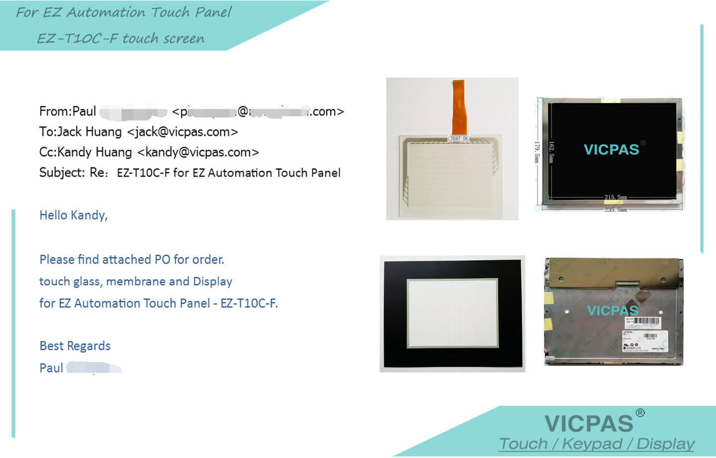 Touch screen panel glass for EZ-S6M-F EZ-S6M-FH EZ-S6M-FS EZ-S6M-FSH EZ-S6M-FSD