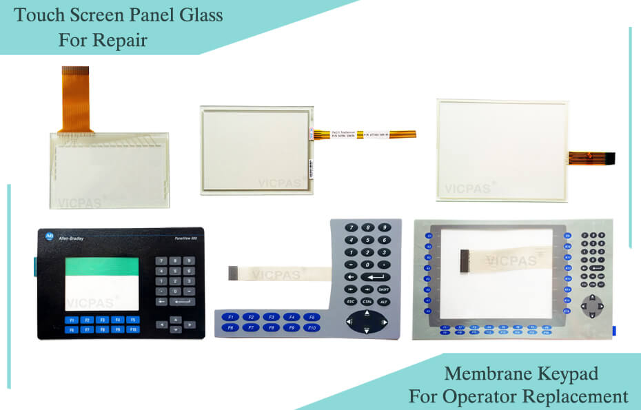 Allen Bradley Panelview Plus touch screen panel glass and operator panel keypad repair