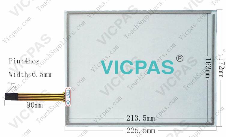 1071.0055 10.4 Inch 4 Wires Touch Screen Panel Glass