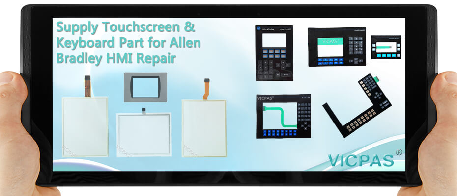 Para Allen Bradley PowerView HMI pantalla táctil vidrio y reparación / reemplazo del panel de operador