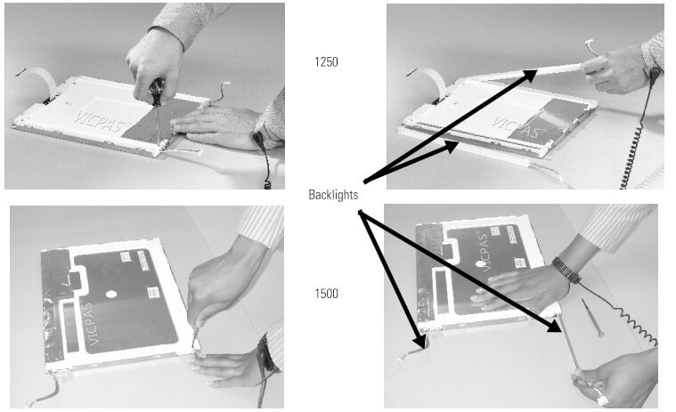 Reemplace la luz de fondo para los terminales 1 de panelview plus de allen bradly