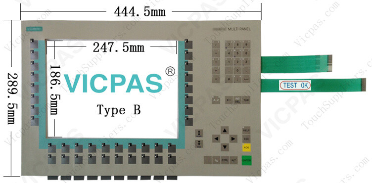 6AV6644-0BA01-2AX0 6AV6644-0BA01-2AX1 Membrane Keyboard Keypad